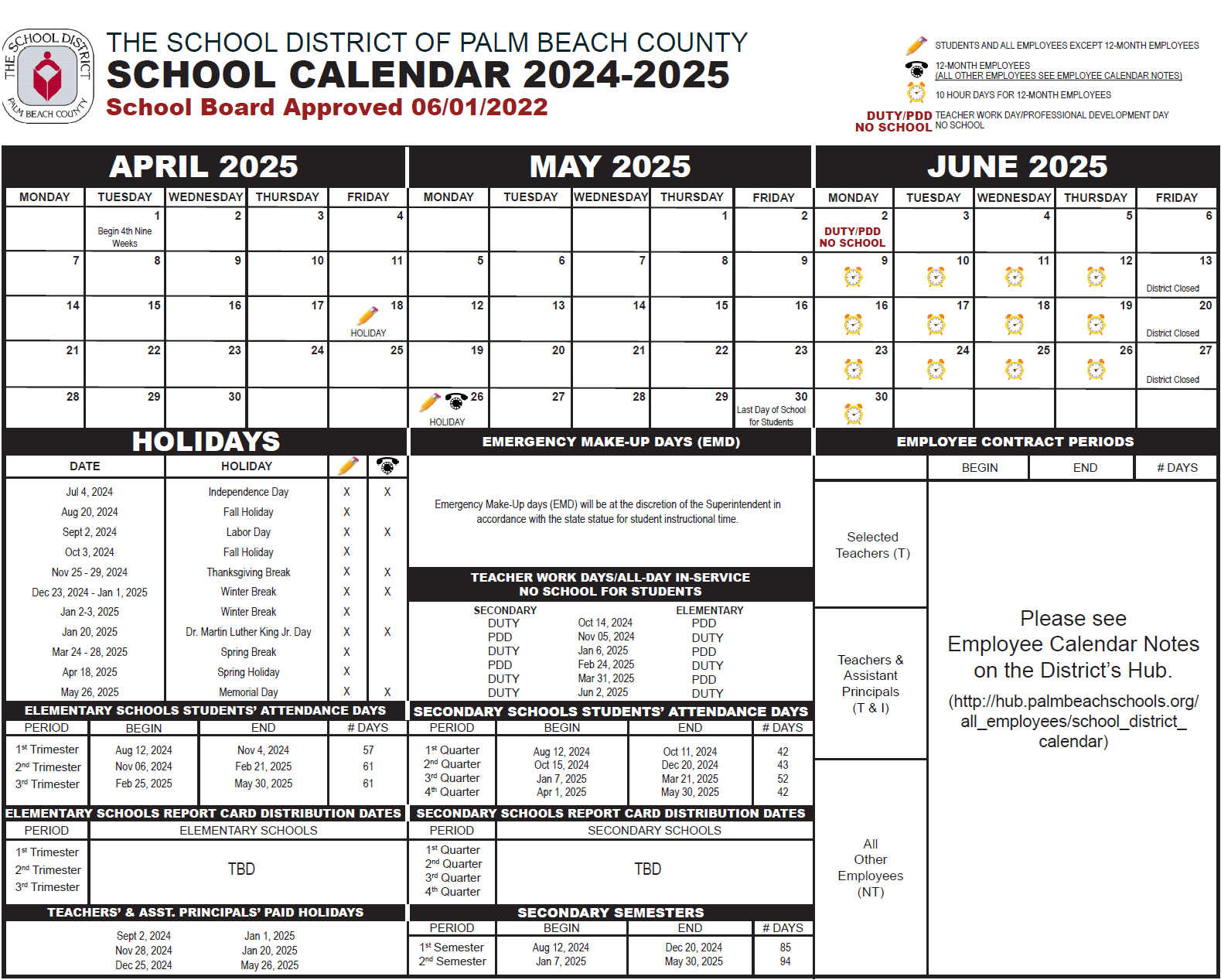 Palm Beach County School Calendar 2024 2025